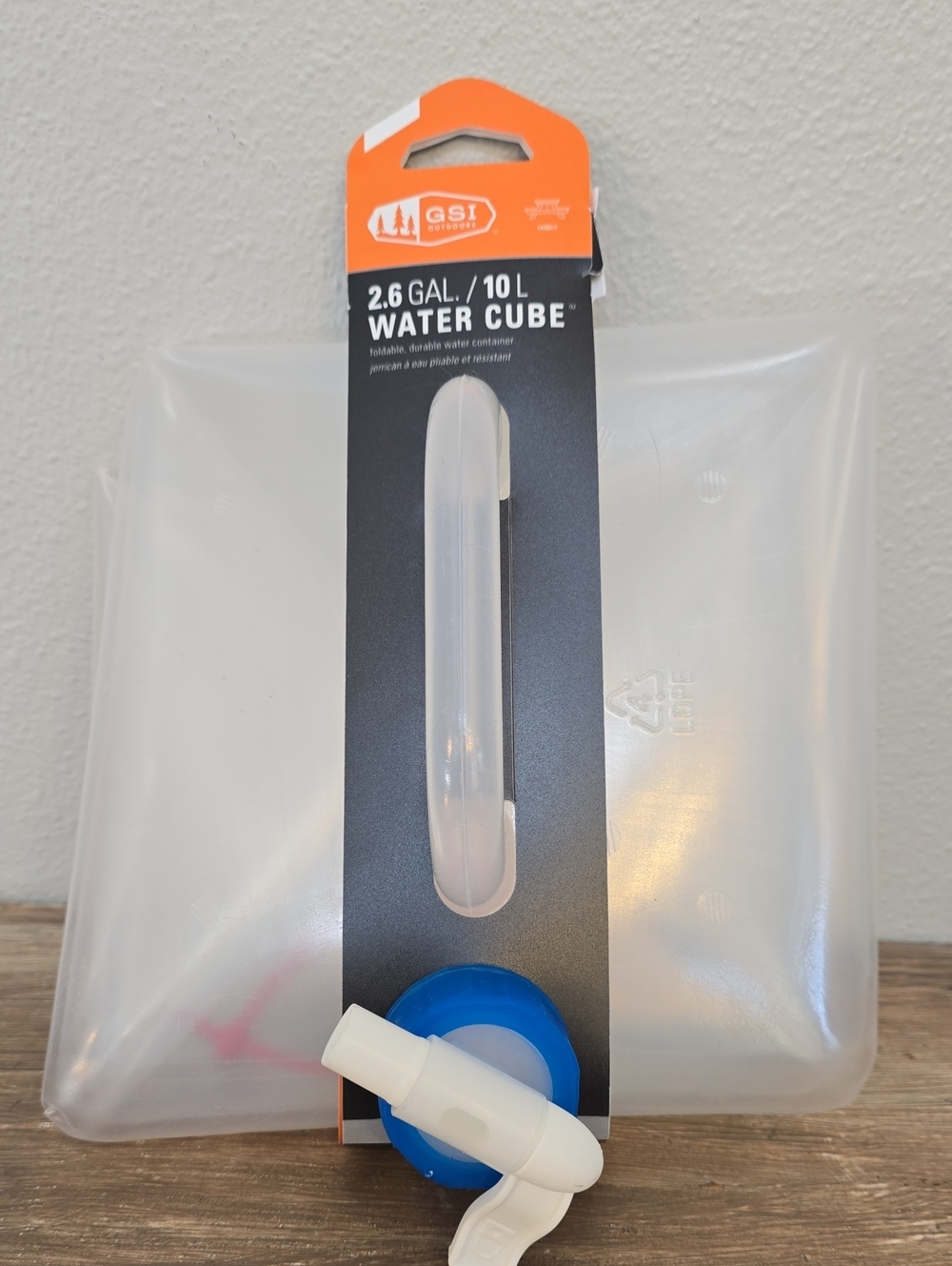GSI 2.6 Gal / 10 L Water Cube - Clear with Blue Cap